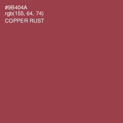 #9B404A - Copper Rust Color Image